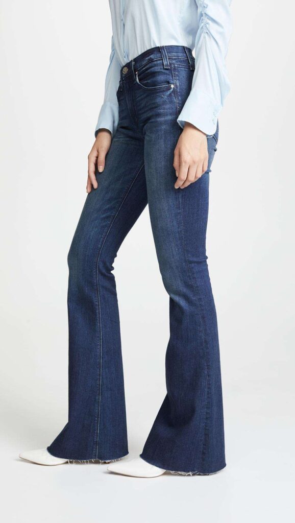 Classic Medium Wash Flared Leg Denim Jeans SP43